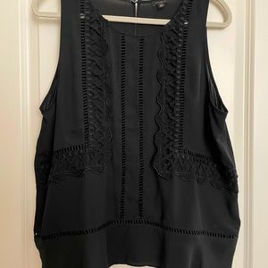 Ann Taylor Black never worn sleeveless blouse PXL.